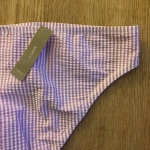 NWT J.Crew pink and white swimsuit bottoms